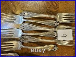 Vintage Flatware Set of 132 Pieces Old Colony by 1847 Rogers Bros. Used