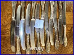 Vintage Flatware Set of 132 Pieces Old Colony by 1847 Rogers Bros. Used
