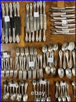 Vintage Flatware Set of 132 Pieces Old Colony by 1847 Rogers Bros. Used
