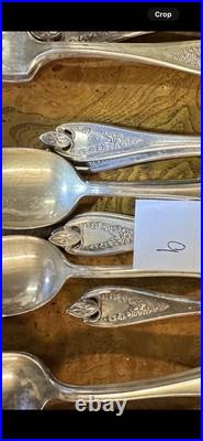 Vintage Flatware Set of 132 Pieces Old Colony by 1847 Rogers Bros. Used