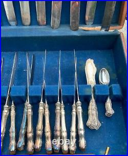 Vintage Grape Rogers 1904 Flatware Forks Knives Demitasse Spoons Partial Set 62