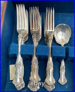Vintage Grape Rogers 1904 Flatware Forks Knives Demitasse Spoons Partial Set 62