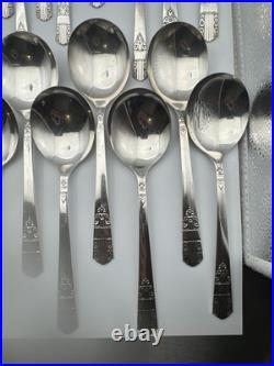 Vintage HARMONY William A. Rogers Silver-plated Silverware Set of 50