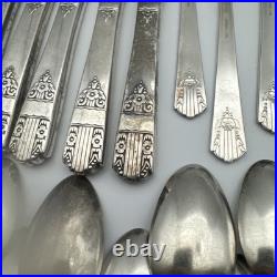 Vintage HARMONY William A. Rogers Silver-plated Silverware Set of 50
