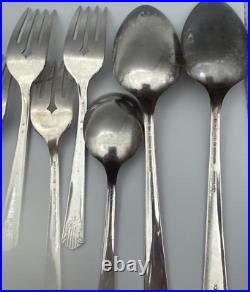 Vintage HARMONY William A. Rogers Silver-plated Silverware Set of 50