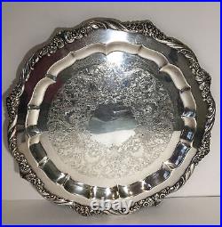 Vintage Heritage 1847 ROGERS BROS serving tray/ silver plate #9473-SIZE 17'
