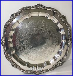 Vintage Heritage 1847 ROGERS BROS serving tray/ silver plate #9473-SIZE 17'