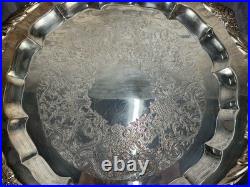 Vintage Heritage 1847 ROGERS BROS serving tray/ silver plate #9473-SIZE 17'
