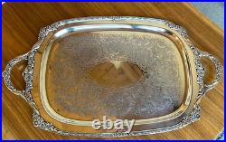 Vintage Heritage 1847 Rogers Bros IS Serving Tray Silver Plate 9490 24.5 x 14.5 Vintage Heritage 1847 Rogers Bros IS Serving Tray Silver Plate 9490 24.5 x 14.5