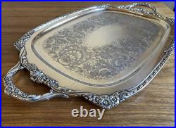 Vintage Heritage 1847 Rogers Bros IS Serving Tray Silver Plate 9490 24.5 x 14.5 Vintage Heritage 1847 Rogers Bros IS Serving Tray Silver Plate 9490 24.5 x 14.5