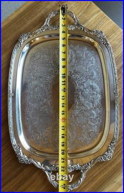 Vintage Heritage 1847 Rogers Bros IS Serving Tray Silver Plate 9490 24.5 x 14.5 Vintage Heritage 1847 Rogers Bros IS Serving Tray Silver Plate 9490 24.5 x 14.5