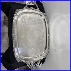 Vintage Heritage 1847 Rogers Bros IS Serving Tray Silver Plate 9490 24.5 x 14.5