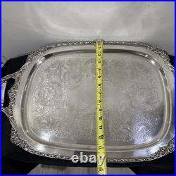 Vintage Heritage 1847 Rogers Bros IS Serving Tray Silver Plate 9490 24.5 x 14.5