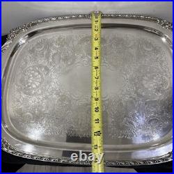 Vintage Heritage 1847 Rogers Bros IS Serving Tray Silver Plate 9490 24.5 x 14.5