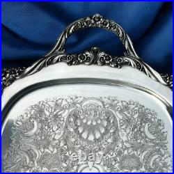 Vintage Heritage 1847 Rogers Bros IS Serving Tray Silver Plate #9496 24x14