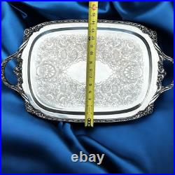 Vintage Heritage 1847 Rogers Bros IS Serving Tray Silver Plate #9496 24x14