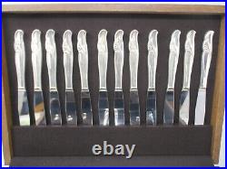 Vintage IS Silver Plated 104 pcs Rogers & Bro Exquisite Silverware & Wooden Box