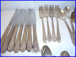 Vintage JUBILEE WM ROGERS INTERNATIONAL 47 PIECE FLATWARE SILVERWARE SET