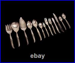 Vintage MCM Silverplate Flatware 125 pc Set 1847 Rogers Bros. Flair c1956