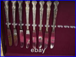 Vintage Magnolia Original WM Rogers Extra Plate Silverware & Case