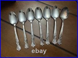 Vintage Magnolia Original WM Rogers Extra Plate Silverware & Case