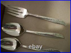 Vintage Oneida Rogers 1881 Silverware Set Lilac Time 80 pieces Table Setting 12