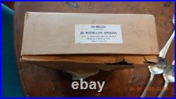 Vintage Oneida Rogers Hotel Plate Silverplate Bouillon Spoons 24 with Box