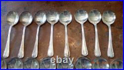 Vintage Oneida Rogers Hotel Plate Silverplate Bouillon Spoons 24 with Box