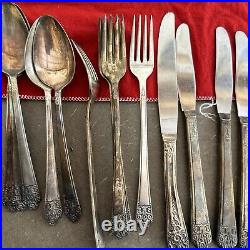 Vintage Original Rogers Deluxe Plate Precious Al Plus Oneida 72 Piece Flatware