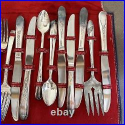 Vintage Original Rogers Deluxe Plate Precious Al Plus Oneida 72 Piece Flatware