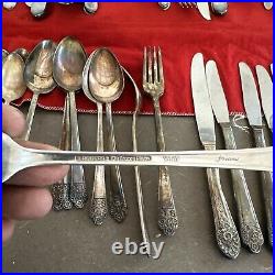 Vintage Original Rogers Deluxe Plate Precious Al Plus Oneida 72 Piece Flatware