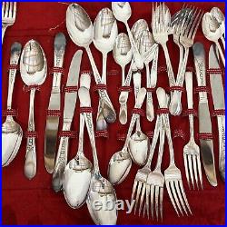 Vintage Original Rogers Deluxe Plate Precious Al Plus Oneida 72 Piece Flatware