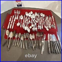 Vintage Original Rogers Deluxe Plate Precious Al Plus Oneida 72 Piece Flatware