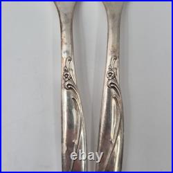 Vintage Original Rogers Silverware Set Silverpla Collection Floral Swirl Pattern