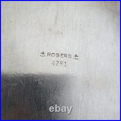 Vintage Ornate 24 Rogers Silver Plate Serving Tray with Handles #4281