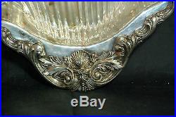 Vintage Ornate Shell Shaped F. B. Rogers 1830 Silver Plate Huge Serving Bowl