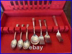 Vintage ROGERS De Luxe silverplate flatware, With Original Certificate. 37 Pcs