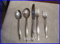 Vintage ROGERS REINFORCED Plate EXQUISITE 72pc Silverplate FLATWARE 12 Placesets Vintage ROGERS REINFORCED Plate EXQUISITE 72pc Silverplate FLATWARE 12 Placesets