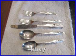Vintage ROGERS REINFORCED Plate EXQUISITE 72pc Silverplate FLATWARE 12 Placesets Vintage ROGERS REINFORCED Plate EXQUISITE 72pc Silverplate FLATWARE 12 Placesets