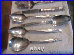 Vintage ROGERS REINFORCED Plate EXQUISITE 72pc Silverplate FLATWARE 12 Placesets Vintage ROGERS REINFORCED Plate EXQUISITE 72pc Silverplate FLATWARE 12 Placesets