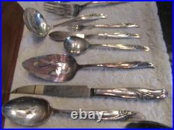 Vintage ROGERS REINFORCED Plate EXQUISITE 72pc Silverplate FLATWARE 12 Placesets Vintage ROGERS REINFORCED Plate EXQUISITE 72pc Silverplate FLATWARE 12 Placesets