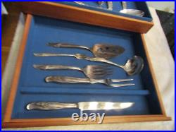 Vintage ROGERS REINFORCED Plate EXQUISITE 72pc Silverplate FLATWARE 12 Placesets Vintage ROGERS REINFORCED Plate EXQUISITE 72pc Silverplate FLATWARE 12 Placesets