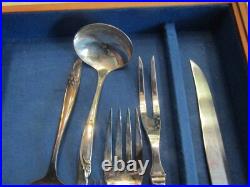 Vintage ROGERS REINFORCED Plate EXQUISITE 72pc Silverplate FLATWARE 12 Placesets Vintage ROGERS REINFORCED Plate EXQUISITE 72pc Silverplate FLATWARE 12 Placesets