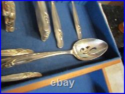 Vintage ROGERS REINFORCED Plate EXQUISITE 72pc Silverplate FLATWARE 12 Placesets Vintage ROGERS REINFORCED Plate EXQUISITE 72pc Silverplate FLATWARE 12 Placesets
