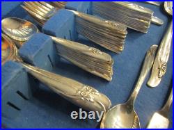 Vintage ROGERS REINFORCED Plate EXQUISITE 72pc Silverplate FLATWARE 12 Placesets Vintage ROGERS REINFORCED Plate EXQUISITE 72pc Silverplate FLATWARE 12 Placesets