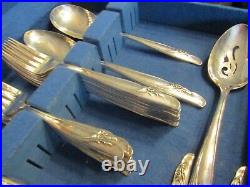 Vintage ROGERS REINFORCED Plate EXQUISITE 72pc Silverplate FLATWARE 12 Placesets Vintage ROGERS REINFORCED Plate EXQUISITE 72pc Silverplate FLATWARE 12 Placesets