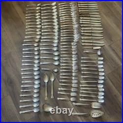 Vintage Roger's & Bro. Daybreak Elegant Lady 116 piece Silverware Set