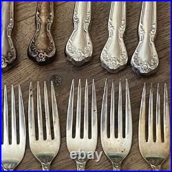Vintage Roger's & Bro. Daybreak Elegant Lady 116 piece Silverware Set