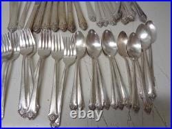 Vintage Rogers Bro Reinforced Plate IS Flatware STARLIGHT 49 Pieces