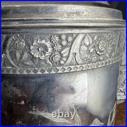 Vintage Rogers & Bro Triple Plate Silver Water Pitcher 13.25 Tall